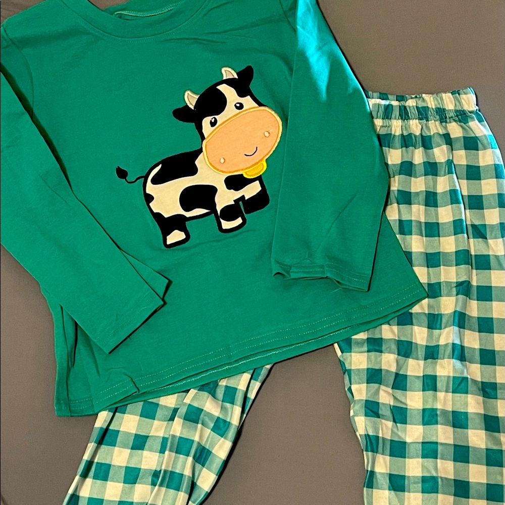 Boys Cow Smocked Set